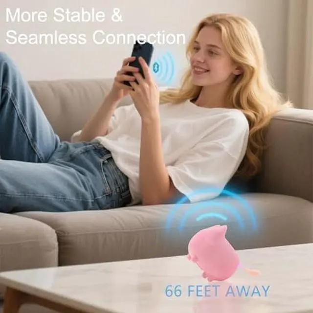 Alt view image 5 of 5 - gingo Cute Speaker Portable Bluetooth Speaker Mini Wireless Speakers with Clarity Stereo for House Kids Room Decor Bedroom Desk Office Outdoor Kitchen Accessories