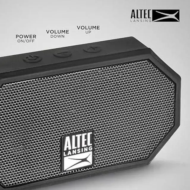 Alt view image 3 of 6 - Altec Lansing Mini H2O - Waterproof Bluetooth Speaker, IP67 Certified & Floats in Water, Compact & Portable Speaker for Hiking, Camping, Pool, and Beach,Black