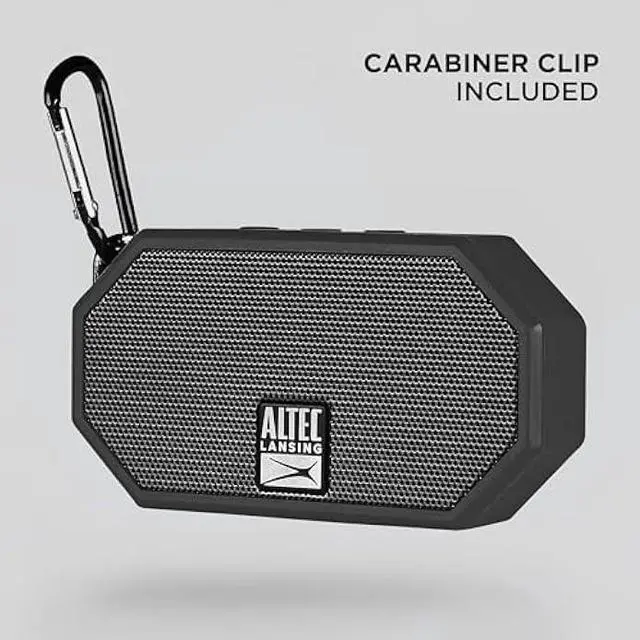 Alt view image 4 of 6 - Altec Lansing Mini H2O - Waterproof Bluetooth Speaker, IP67 Certified & Floats in Water, Compact & Portable Speaker for Hiking, Camping, Pool, and Beach,Black
