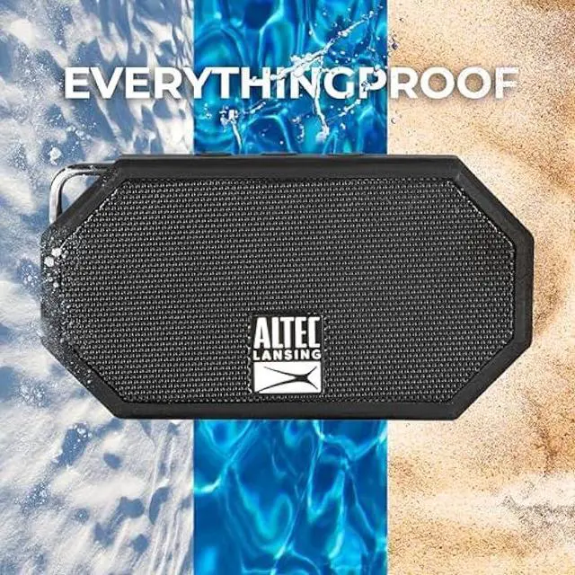 Alt view image 5 of 6 - Altec Lansing Mini H2O - Waterproof Bluetooth Speaker, IP67 Certified & Floats in Water, Compact & Portable Speaker for Hiking, Camping, Pool, and Beach,Black