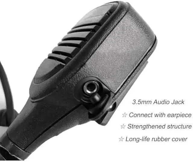 Alt view image 4 of 6 - Amasu XPR3300 XPR3500e Remote Speaker Microphone Shoulder Mic for XPR3000 XPR3300e XPR3500 XPR3000e DP2000 DP2400 DEP XIR PMMN4075 PMMN4076 PMMN4071A