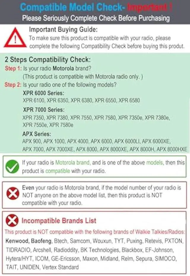 Alt view image 3 of 7 - commountain Speaker Mic Compatible for Motorola Radios APX-6000 XPR-7550e APX-8000 (7000 4000) XPR-7350e (7580e 7380e 7550 7350) APX6000 APX7000 APX8000 XPR7550 XPR7550e, Shoulder Microphone
