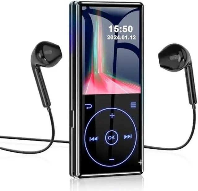 Main image of 96GB MP3 Player with Bluetooth 5.0: Portable Lossless Sound Music Player with HD Speaker,2.4 Screen Voice Recorder,FM Radio,Touch Buttons,Support up to 64GB for Sport(Earphones&64GB TF Card Included)