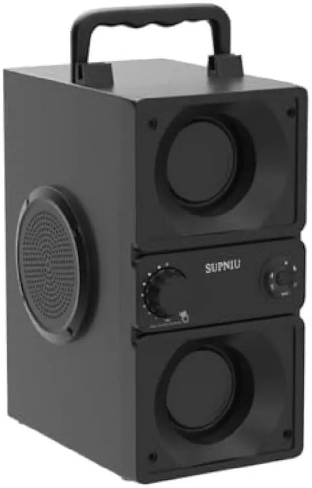 Alt view image 4 of 6 - Bluetooth Speaker, Portable Bluetooth Boombox with 40W (60W Peak) Stereo Dual Woofers and Dual Tweeters Wireless Home Party Speaker, 2400 Minutes Playtime, Suitable for Party, Camping, Gym