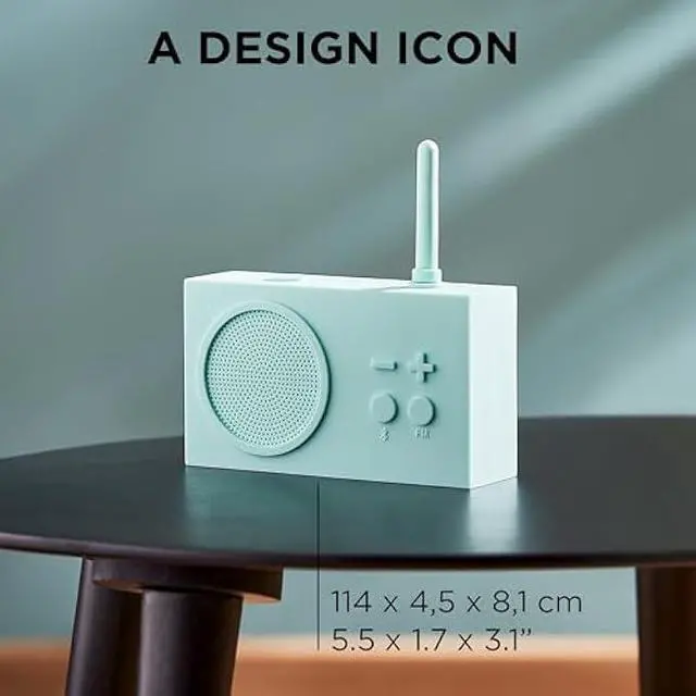 Alt view image 2 of 5 - Lexon TYKHO 3 Wireless Bluetooth Speaker and FM Radio, Splashproof and Rechargeable - Khaki