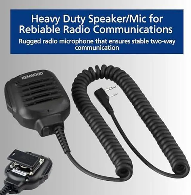 Alt view image 2 of 6 - Kenwood KMC-45D Heavy Duty Military Spec Remote Speaker/Microphone w/ 2.5mm Earphone Jack, Dust & Water Resistant ProTalk & NX Series Radios, OEM