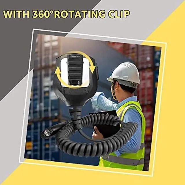 Alt view image 5 of 6 - Retevis RT29 Ailunce HD2 Shoulder Speaker Mic, IP54 Waterproof Original Microphone, Compatible RT29 RT48 NR30 RB23 Ailunce HD1 HD2 HA1G Motorola GP328 Plus GP344 Walkie Talkies (1 Pack)