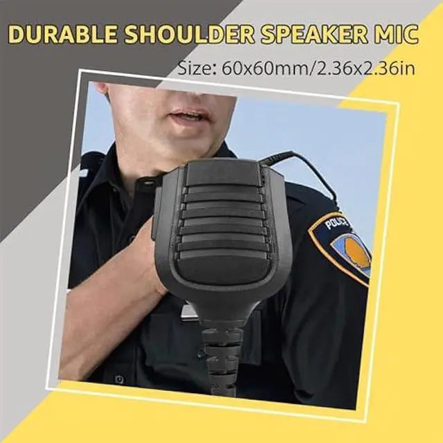 Alt view image 6 of 6 - Retevis RT29 Ailunce HD2 Shoulder Speaker Mic, IP54 Waterproof Original Microphone, Compatible RT29 RT48 NR30 RB23 Ailunce HD1 HD2 HA1G Motorola GP328 Plus GP344 Walkie Talkies (1 Pack)