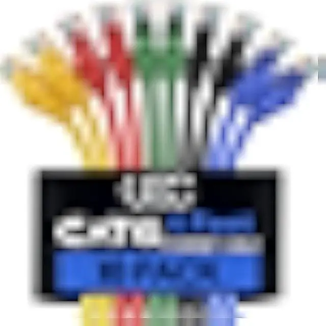 Main image of Ultra Clarity Cables Cat 6 Ethernet Cable 6 FT (10 Pack), Cat6 Patch Cable, High Speed 10Gbps 500Mhz Ethernet Cable Network Cord, RJ45 Lan Internet Cable for Computer Modem Router PS4/5 Xbox -5 Colors