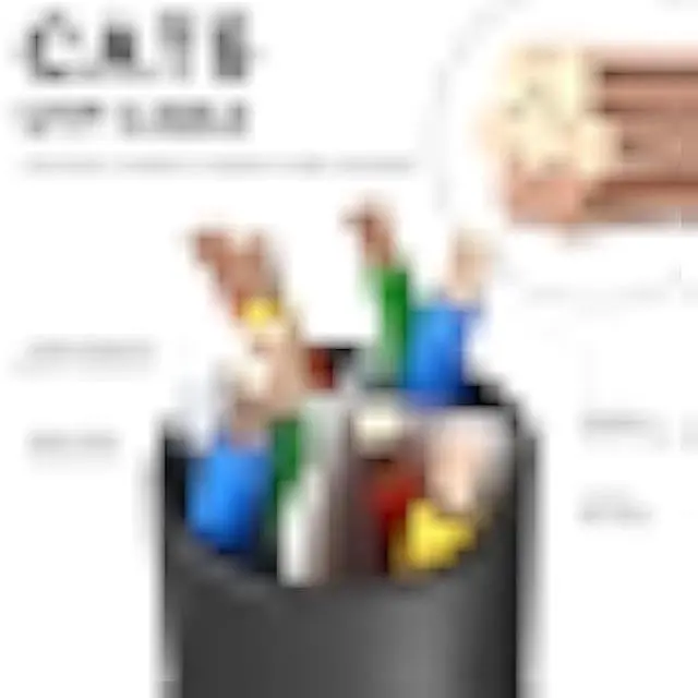 Alt view image 3 of 5 - Ultra Clarity Cables Cat 6 Ethernet Cable 1 FT (10 Pack), Cat6 Patch Cable, High Speed 10Gbps 500Mhz Ethernet Cable Network Cord, RJ45 LAN Internet Cable for Computer Modem Router PS4/5 Xbox -Black