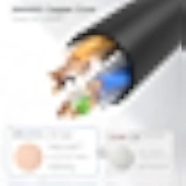 Alt view image 6 of 6 - Cable Matters 10Gbps 10-Pack Snagless Short Cat 6 Ethernet Cable - 1ft, Cat 6 Cable, Cat6 Cord, Ethernet Cord, Black