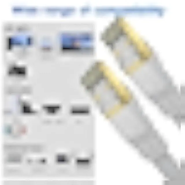 Alt view image 5 of 7 - Cat 8 Ethernet Cable 100 FT, Outdoor&Indoor High Speed Heavy Duty Network LAN Internet Cable,SFTP Gold Plated RJ45 40Gbps 2000Mhz Patch Cord, for Modem/Router/Gaming,Faster Than Cat7/Cat6/Cat5-White