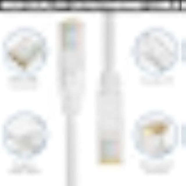 Alt view image 3 of 5 - Cat 6 Ethernet Cable 200 FT, Long High Speed Cat6 Internet Cable, White Snagless Patch Cord, Flexible, Network, LAN, PoE, Standard RJ45 Connector for PC, Server, Router, Modem, TV, PS5 - with 15 Ties