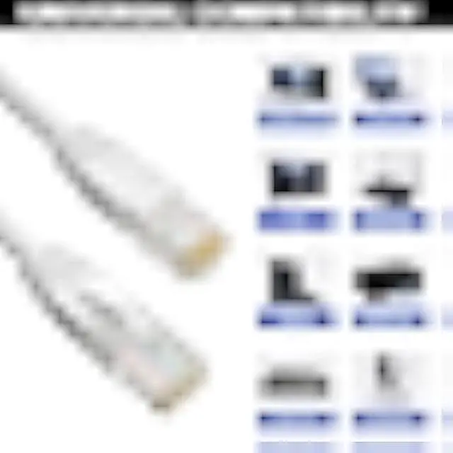 Alt view image 5 of 5 - Cat 6 Ethernet Cable 200 FT, Long High Speed Cat6 Internet Cable, White Snagless Patch Cord, Flexible, Network, LAN, PoE, Standard RJ45 Connector for PC, Server, Router, Modem, TV, PS5 - with 15 Ties