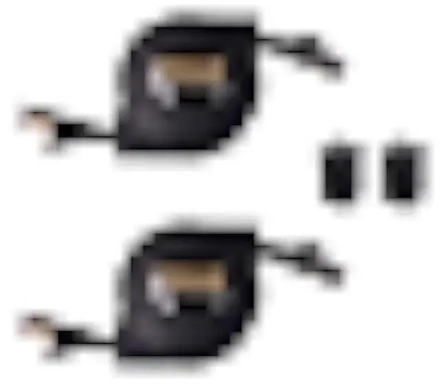 Main image of REXUS 2-Pack Retractable Cat 7 Flat Ethernet Network Cable 4.9 FT (1.5 M) with 2 RJ45 Coupler, High-Class 10 Gigabit LAN Wires Internet Patch Cable with RJ45 Gold Plated Connector (C7R15x2CP)