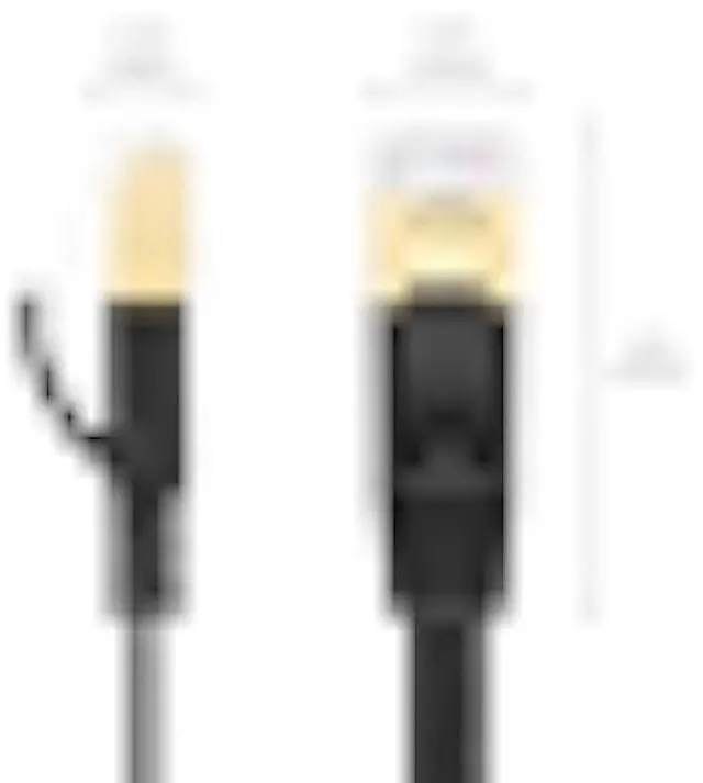 Alt view image 4 of 5 - REXUS 2-Pack Retractable Cat 7 Flat Ethernet Network Cable 4.9 FT (1.5 M) with 2 RJ45 Coupler, High-Class 10 Gigabit LAN Wires Internet Patch Cable with RJ45 Gold Plated Connector (C7R15x2CP)
