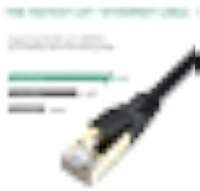 Alt view image 3 of 6 - Outdoor Ethernet Cable 60 ft, Heavy Duty Cat 8 Ethernet Cable Internet Cable LAN Cable High Speed Ethernet Cables - Faster Than Cat7/Cat 6e Ethernet Cable
