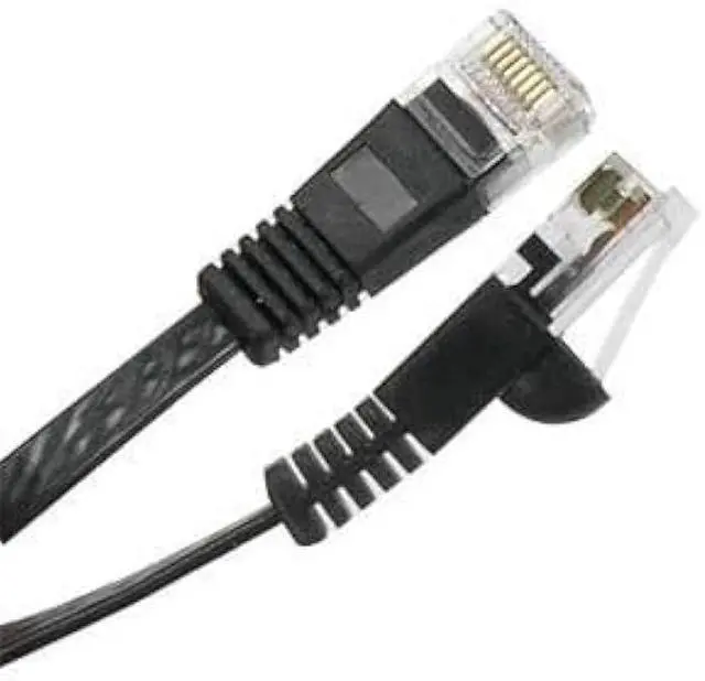 Alt view image 6 of 6 - InstallerParts (10 Pack Ethernet Cable CAT6 Cable Flat 0.5 FT - Black - Professional Series - 10Gigabit/Sec Network/High Speed Internet Cable, 550MHZ