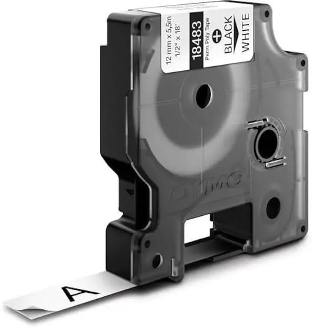 Alt view image 4 of 4 - DYMO Rhino Industrial Permanent Polyester Labels 1/2 Black Print on White Tape