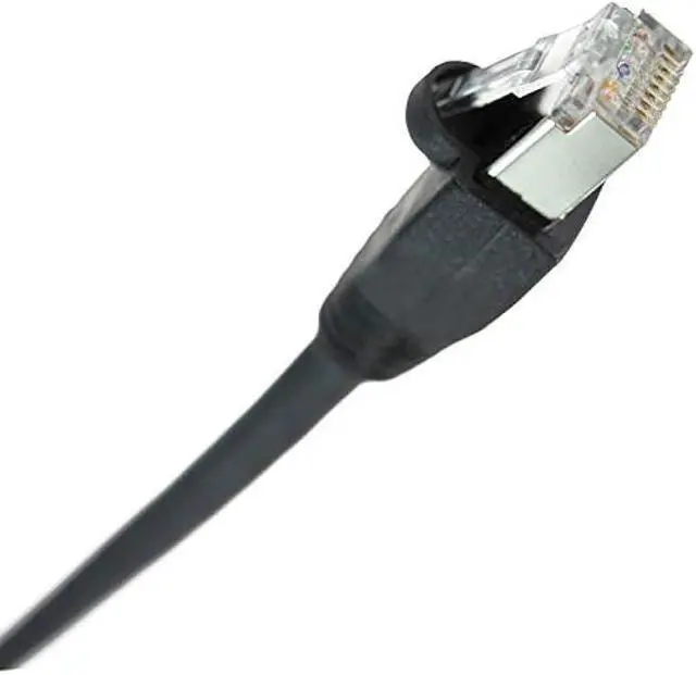 Main image of NTW Cat6 Ethernet Cable Shielded 50 FT Black Plated RJ45 Connector Internet LAN Wire Cable Cord for PS5 PS4 Modem Router PC Mac Laptop Xbox 360 Patch Patch Panel Faster Than Cat5 Cat5e