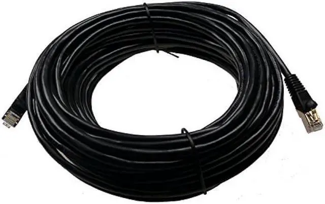 Alt view image 2 of 5 - NTW Cat6 Ethernet Cable Shielded 50 FT Black Plated RJ45 Connector Internet LAN Wire Cable Cord for PS5 PS4 Modem Router PC Mac Laptop Xbox 360 Patch Patch Panel Faster Than Cat5 Cat5e