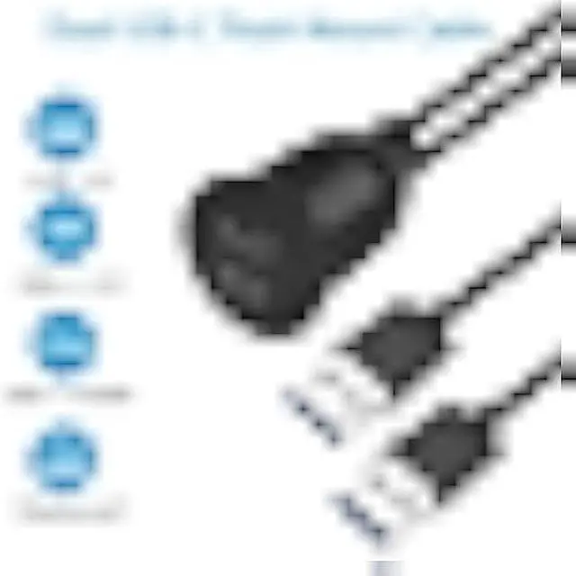 Alt view image 2 of 6 - QIANRENON Dual USB C to USB 3.0 Threaded Flush Mount Waterproof Cable Adapter, 2 USB 3.0 Male to 2 USB C Female Panel Mount Extension Cable, for Car Boat Truck Yacht Motorcycle, 1m/3.3ft