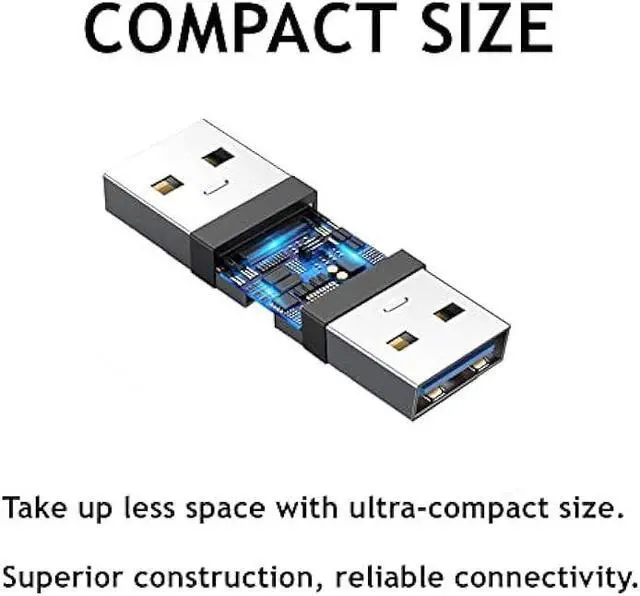 Alt view image 3 of 5 - PENGLIN 2Pack USB 3.0 Panel Mount Coupler, USB Pass Through Connector, Female to Female Bulkhead Extension Adapter with Water/Dustcap