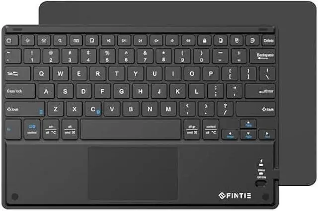 Main image of Fintie Ultrathin 4mm Wireless Bluetooth Keyboard with Built-in Multi-Touch Touchpad for iPad, iPhone, Samsung Galaxy, Nexus, Microsoft Surface, HP and Other Bluetooth Devices [Retail Packaging]