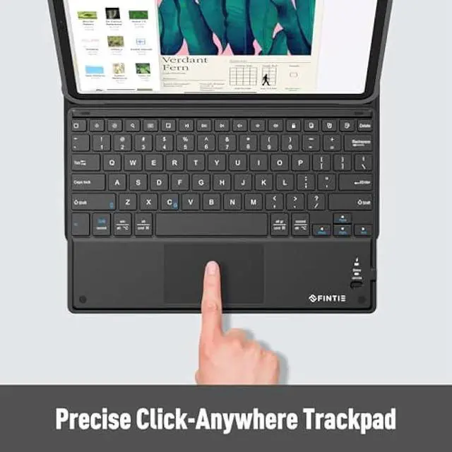 Alt view image 4 of 6 - Fintie Ultrathin 4mm Wireless Bluetooth Keyboard with Built-in Multi-Touch Touchpad for iPad, iPhone, Samsung Galaxy, Nexus, Microsoft Surface, HP and Other Bluetooth Devices [Retail Packaging]