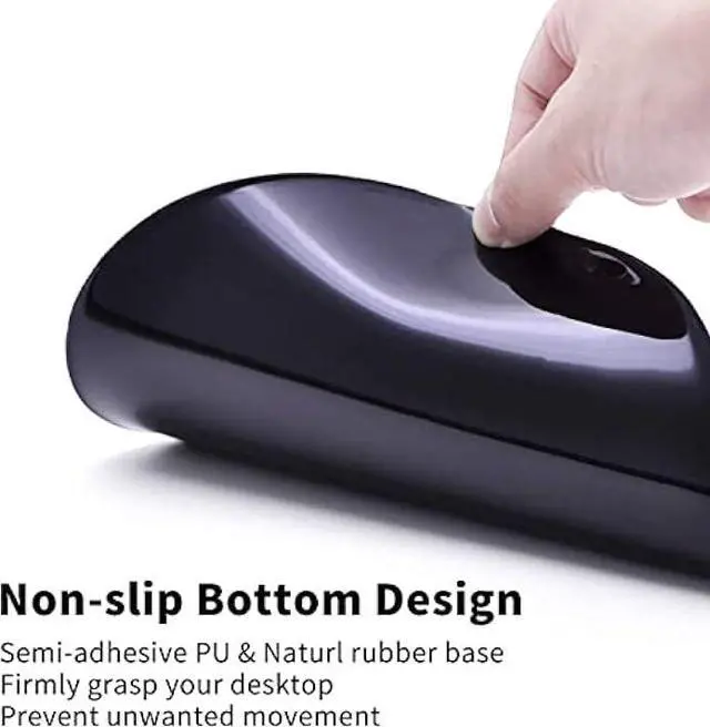 Alt view image 3 of 7 - Mouse Pad with Wrist Support Gel, Ergonomic Mouse Pad with Comfortable Wrist Rest, Gaming Mousepad Non-Slip PU Base for Laptop Office Easy Typing & Pain Relief, African Women with Purple Hair