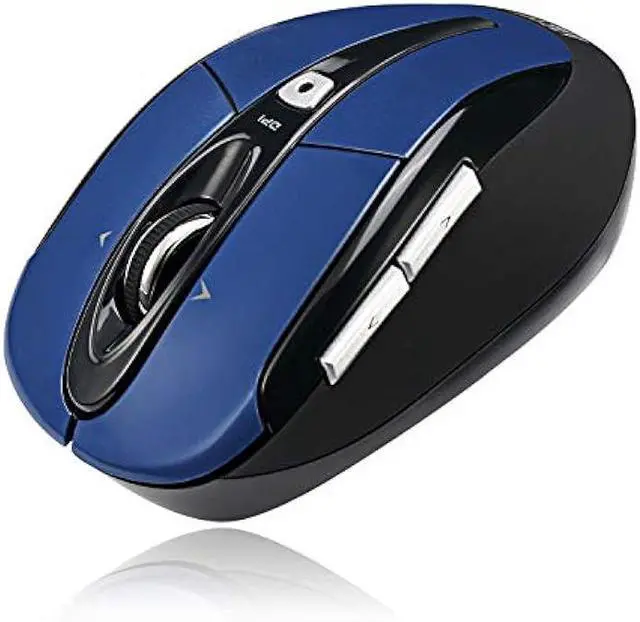 Alt view image 2 of 5 - Adesso IMOUSES60L Blue 2.4ghz Wireless Optical Mini Mouse with Programmable Driver 4-Way