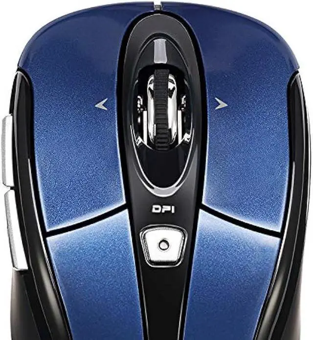 Alt view image 5 of 5 - Adesso IMOUSES60L Blue 2.4ghz Wireless Optical Mini Mouse with Programmable Driver 4-Way