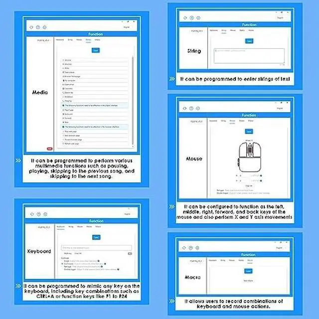 Alt view image 6 of 6 - iKKEGOL 2023 Upgraded USB Foot Pedal Switch PC Triple Footswitch - Hands-Free Control Customized Programmable Keyboard Mouse Hotkey for Gaming Transcription HID