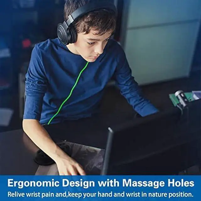 Alt view image 3 of 6 - 2 Pack Mouse Wrist Rest Support, Canjoy Memory Foam Mouse Wrist Rest Pad Support Cushion, Superfine Fibre Soft Ergonomic Hand Rest Support