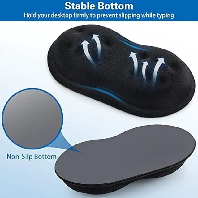 Alt view image 6 of 6 - 2 Pack Mouse Wrist Rest Support, Canjoy Memory Foam Mouse Wrist Rest Pad Support Cushion, Superfine Fibre Soft Ergonomic Hand Rest Support