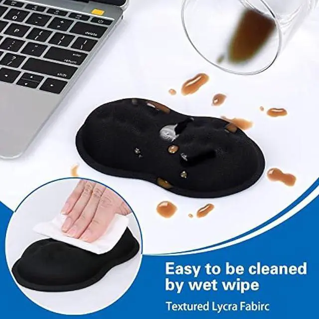 Alt view image 5 of 6 - 2 Pack Mouse Wrist Rest Support, Canjoy Memory Foam Mouse Wrist Rest Pad Support Cushion, Superfine Fibre Soft Ergonomic Hand Rest Support