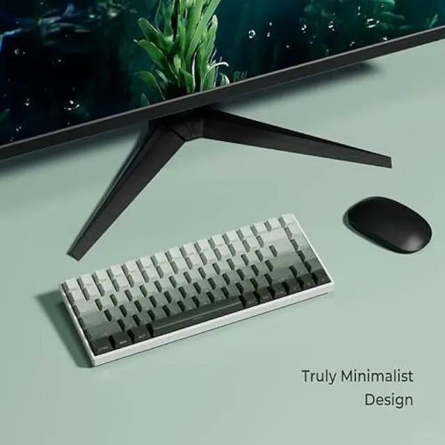 Alt view image 6 of 6 - XVX Shine Through Keycaps - Side Print Keycaps, PBT Double Shot Custom Keycap Set, 136 Keys Gradient Seaweed Green Keycaps, OEM Profile Keyboard Keycaps for Cherry Gateron MX Switches Keyboard