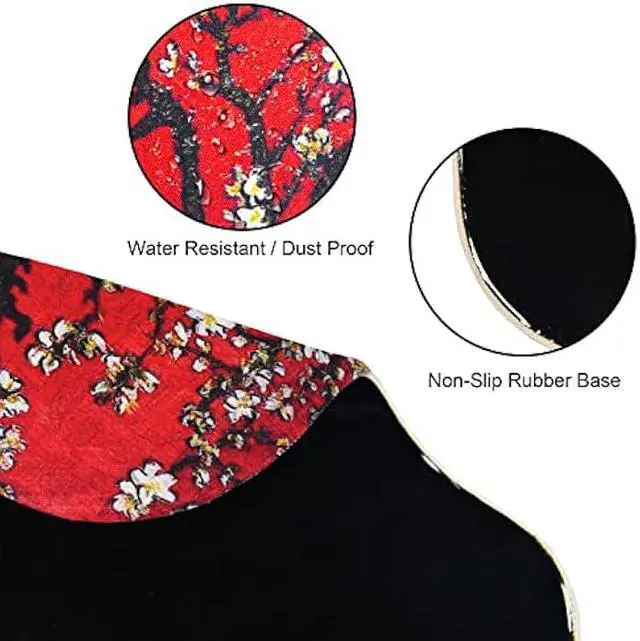 Alt view image 6 of 7 - ARTSO Ergonomic Mouse Pad with Wrist Support Gel Mouse Pad Wrist Rest, Non-Slip PU Base Comfortable Mousepad for Office Home Pain Relief & Easy Typing, Red Van Gogh Painting