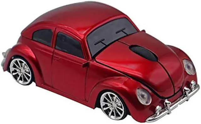 Alt view image 2 of 6 - Aikchi Wireless Sports Car Mouse, 3D Optical Mouse for Desktop Laptop PC, Computer Mice for JKC (Red)