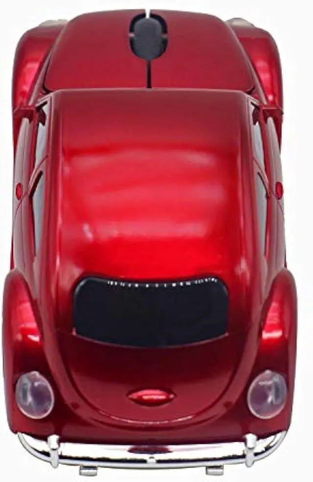 Alt view image 6 of 6 - Aikchi Wireless Sports Car Mouse, 3D Optical Mouse for Desktop Laptop PC, Computer Mice for JKC (Red)