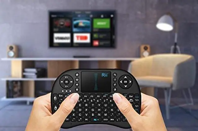 Alt view image 5 of 5 - (Upgraded)Rii 2.4GHz Mini Wireless Keyboard with Touchpad,QWERTY,LED Backlit,Portable Keyboard for laptop/PC/Tablets/Windows/Mac/TV/Xbox/PS3/Raspberry Pi .(i8+ Black)