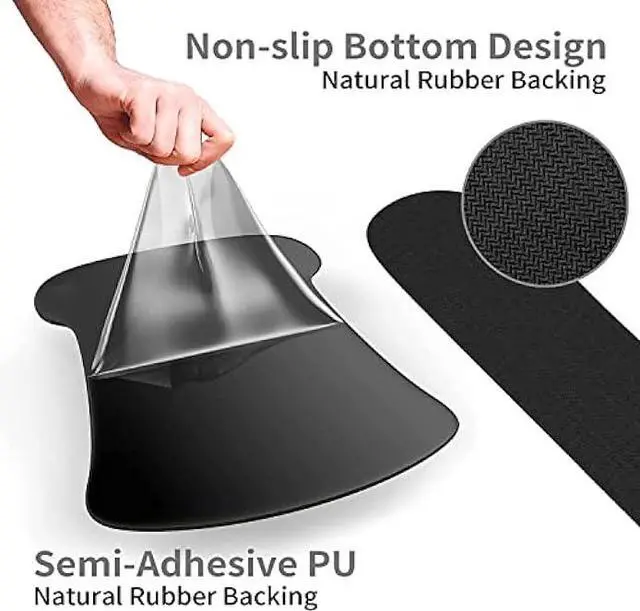 Alt view image 6 of 6 - Mouse Pad with Wrist Support, Ergonomic Gel Mouse Pad, Memory Foam Keyboard Wrist Rest Suitable for Office Typing Games, Psalm 46:5 Bible Verse and Pink Glitter Desk Pad