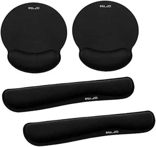 Main image of ELZO Ergonomic Mouse Pad Wrist Support, Keyboard Wrist Rest Pad Support 2 Pack with Comfortable Memory Foam Padding, Nonslip Rubber Base for PC Computer Laptop for Office/Playing Games Pain Relief