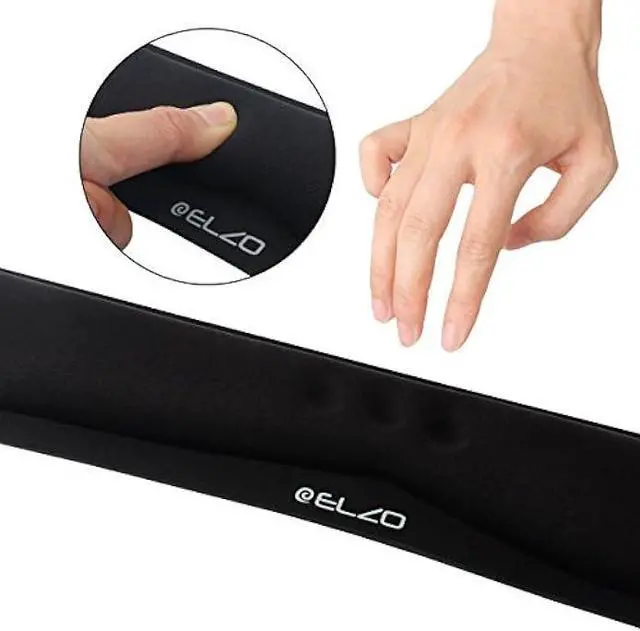 Alt view image 4 of 5 - ELZO Ergonomic Mouse Pad Wrist Support, Keyboard Wrist Rest Pad Support 2 Pack with Comfortable Memory Foam Padding, Nonslip Rubber Base for PC Computer Laptop for Office/Playing Games Pain Relief