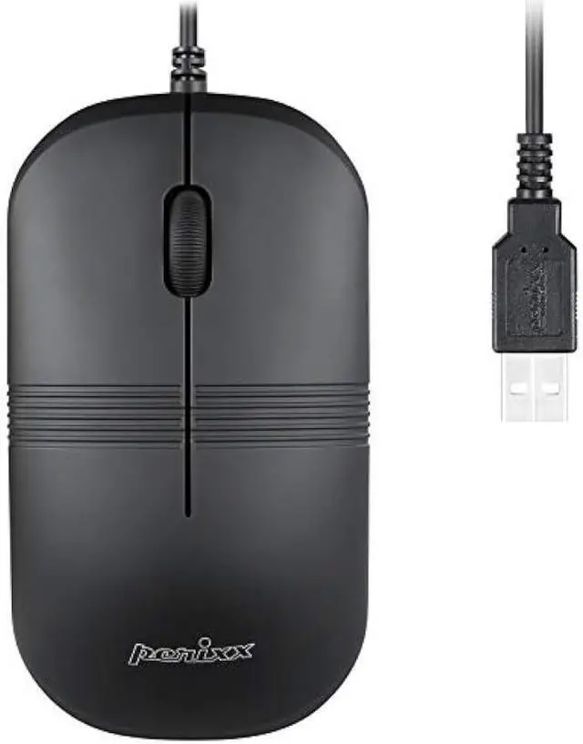 Main image of Perixx PERIMICE-503B Wired Optical Washable Mouse, Black (11419)