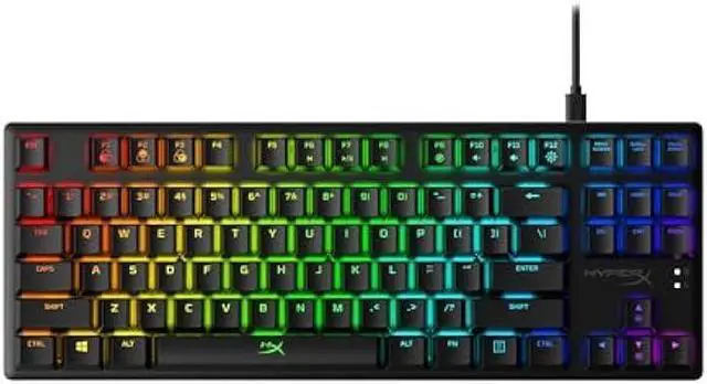 Main image of HyperX Alloy Origins Core - Tenkeyless Mechanical Gaming Keyboard, Software Controlled Light & Macro Customization, Compact Form Factor, RGB LED Backlit, Linear HyperX Red Switch,Black
