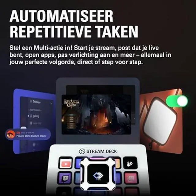 Alt view image 5 of 5 - Elgato Stream Deck MK.2 White  Studio Controller, 15 macro keys, trigger actions in apps and software like OBS, Twitch, YouTube and more, works with Mac and PC
