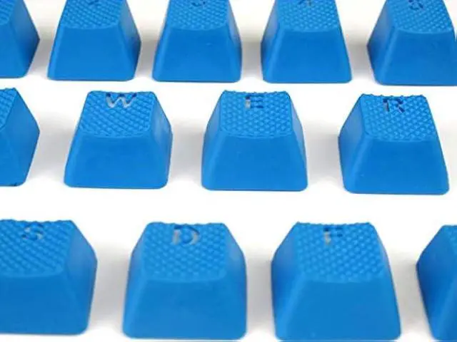 Alt view image 2 of 5 - Taihao Sky Blue Rubber TPRGaming Backlit Keycaps Set for Cherry MX Mechanical Keyboards Compatible OEM Tfue