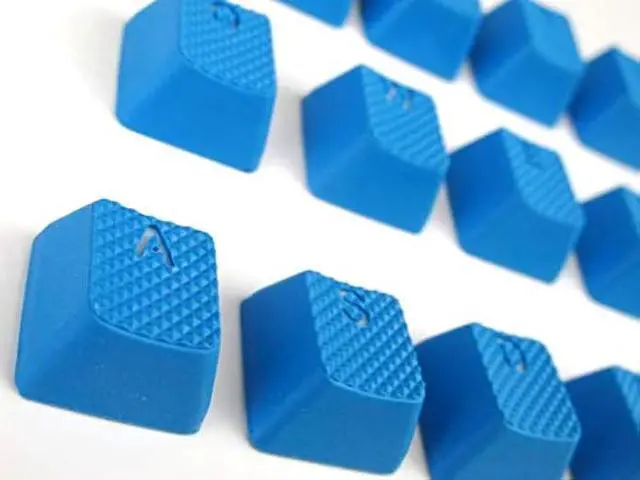 Alt view image 4 of 5 - Taihao Sky Blue Rubber TPRGaming Backlit Keycaps Set for Cherry MX Mechanical Keyboards Compatible OEM Tfue