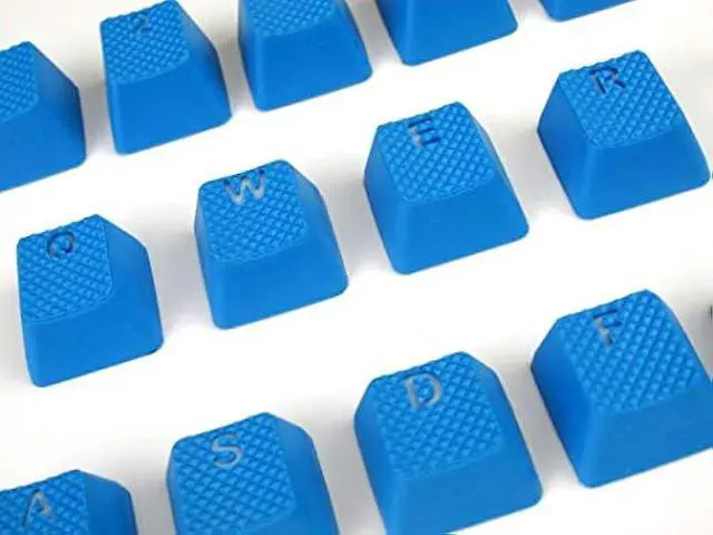 Alt view image 5 of 5 - Taihao Sky Blue Rubber TPRGaming Backlit Keycaps Set for Cherry MX Mechanical Keyboards Compatible OEM Tfue